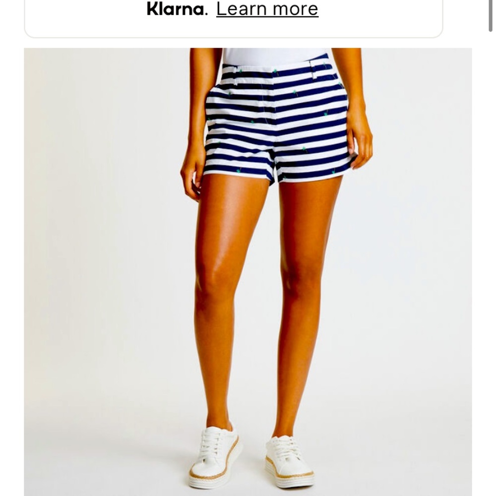 Nautica Comfort Tailored Stretch Cotton Palm And Stripped Shorts, size 2